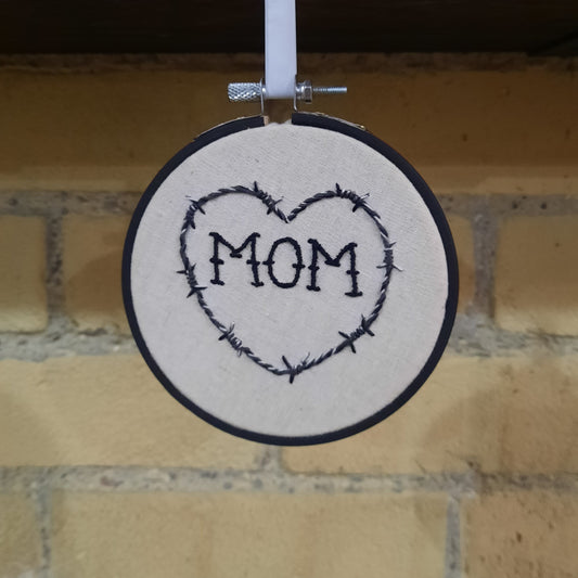 Embroidered Mom Heart
